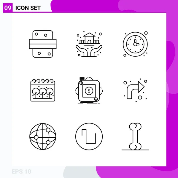 Conjunto Iconos Creativos Universales Simplemente Vector Ilustraciones Para Aplicaciones Web — Vector de stock