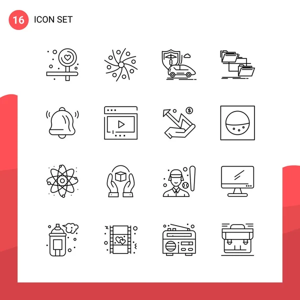 Conjunto Iconos Creativos Universales Simplemente Vector Ilustraciones Para Aplicaciones Web — Vector de stock