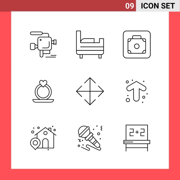 Set Universal Creative Icons Simply Vector Illustrations Web Mobile Apps — Stock Vector