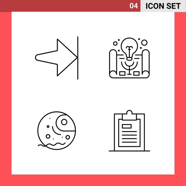 Conjunto Iconos Creativos Universales Simplemente Vector Ilustraciones Para Aplicaciones Web — Archivo Imágenes Vectoriales