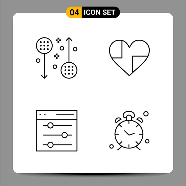 Conjunto Iconos Creativos Universales Simplemente Vector Ilustraciones Para Aplicaciones Web — Vector de stock