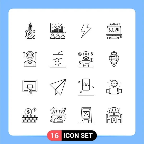 Conjunto Iconos Creativos Universales Simplemente Vector Ilustraciones Para Aplicaciones Web — Vector de stock