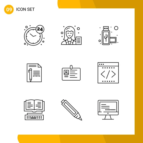 Set de 25 iconos de negocio universales Vector — Vector de stock