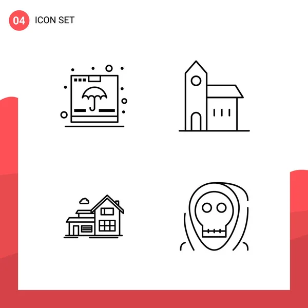 Set Universal Creative Icons Simply Vector Illustrations Web Mobile Apps — Stock Vector