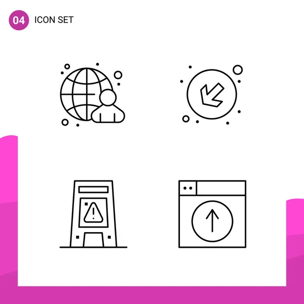 Set Universal Creative Icons Simply Vector Illustrations Web Mobile Apps — Stock Vector