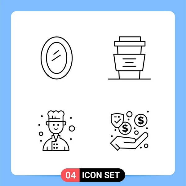 Conjunto Iconos Creativos Universales Simplemente Vector Ilustraciones Para Aplicaciones Web — Vector de stock