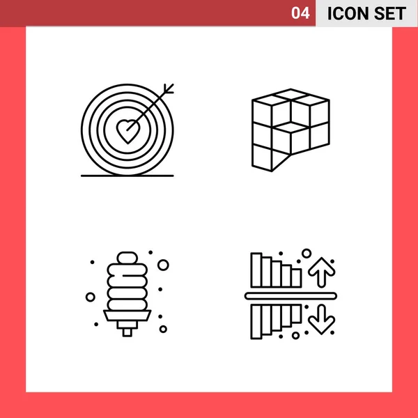 Conjunto Iconos Creativos Universales Simplemente Vector Ilustraciones Para Aplicaciones Web — Vector de stock