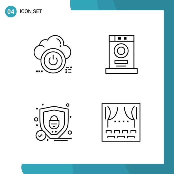 Set Universal Creative Icons Simply Vector Illustrations Web Mobile Apps — Stock Vector