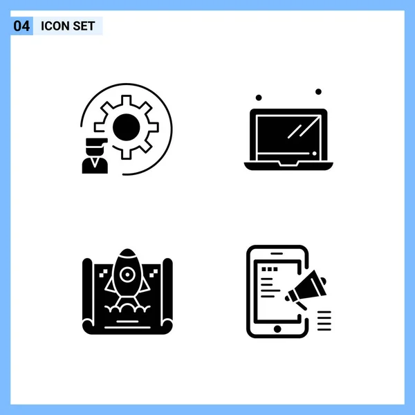 Conjunto Iconos Creativos Universales Simplemente Vector Ilustraciones Para Aplicaciones Web — Vector de stock