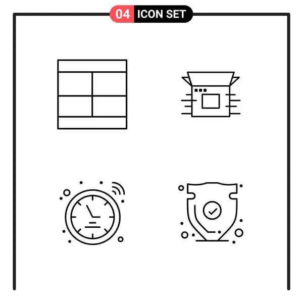 Conjunto Iconos Creativos Universales Simplemente Vector Ilustraciones Para Aplicaciones Web — Vector de stock