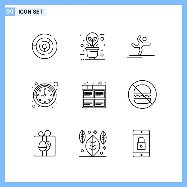 Set Universal Creative Icons Simply Vector Illustrations Web Mobile Apps — Stock Vector