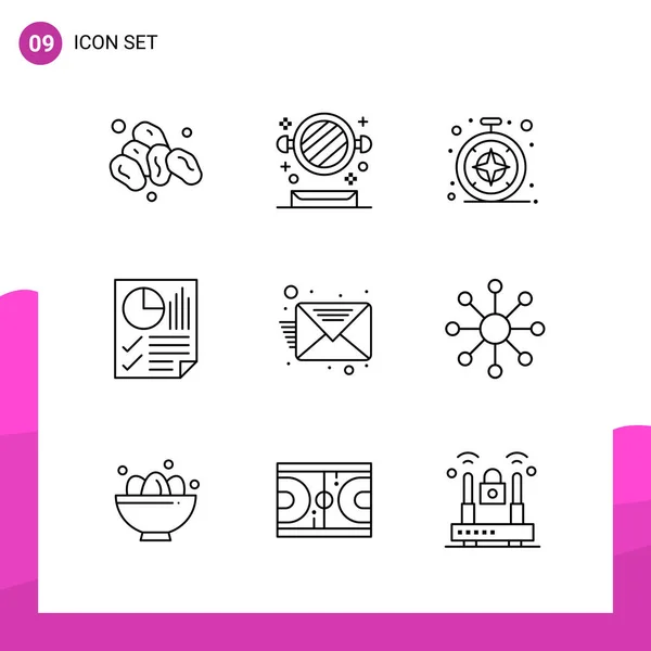 Conjunto Iconos Creativos Universales Simplemente Vector Ilustraciones Para Aplicaciones Web — Archivo Imágenes Vectoriales