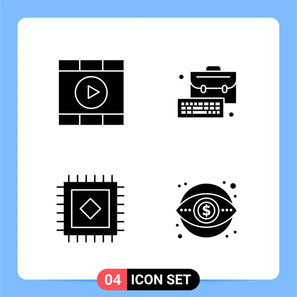 Conjunto Iconos Creativos Universales Simplemente Vector Ilustraciones Para Aplicaciones Web — Vector de stock