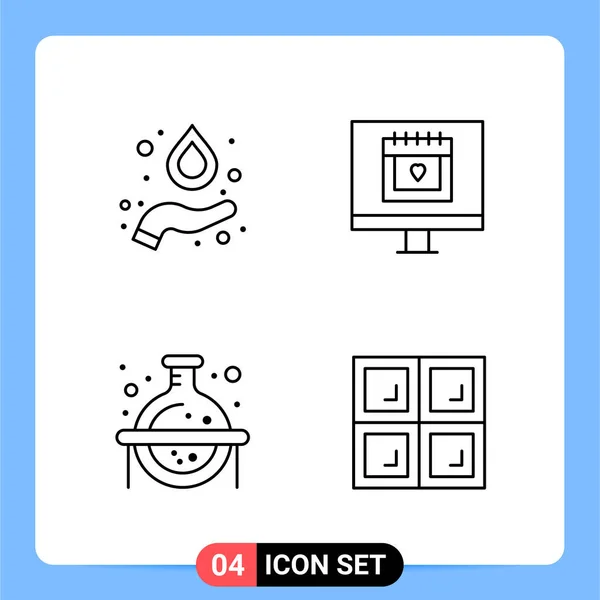 Conjunto Iconos Creativos Universales Simplemente Vector Ilustraciones Para Aplicaciones Web — Archivo Imágenes Vectoriales