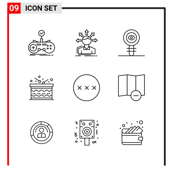 Set Universal Creative Icons Simply Vector Illustrations Web Mobile Apps — Stock Vector