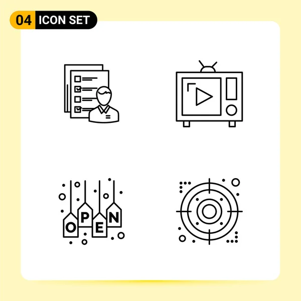 Conjunto Iconos Creativos Universales Simplemente Vector Ilustraciones Para Aplicaciones Web — Vector de stock