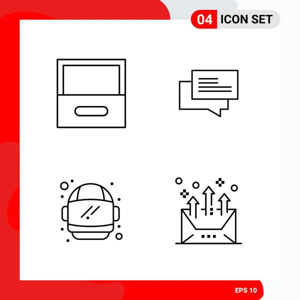 Conjunto Iconos Creativos Universales Simplemente Vector Ilustraciones Para Aplicaciones Web — Vector de stock