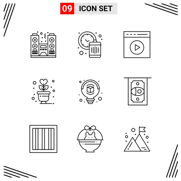 Set Universal Creative Icons Simply Vector Illustrations Web Mobile Apps — Stock Vector