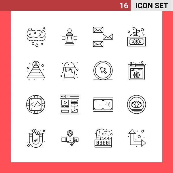 Conjunto Iconos Creativos Universales Simplemente Vector Ilustraciones Para Aplicaciones Web — Archivo Imágenes Vectoriales