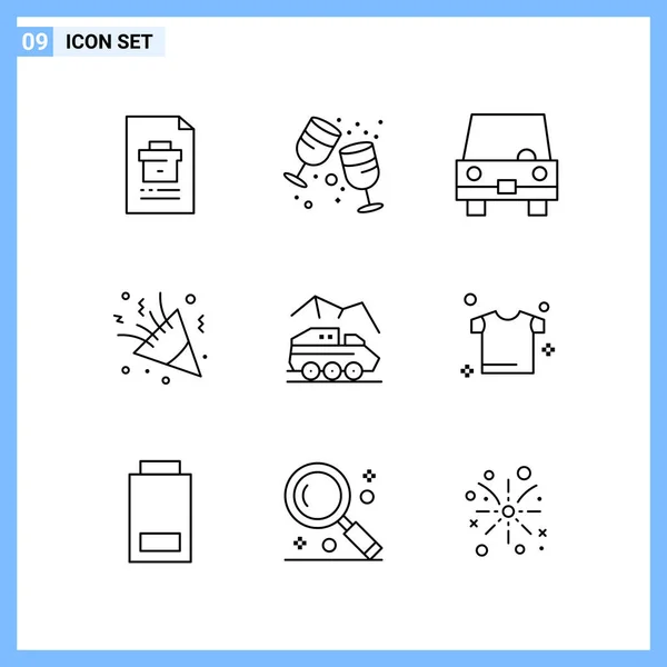 Set Universal Creative Icons Simply Vector Illustrations Web Mobile Apps — Stock Vector