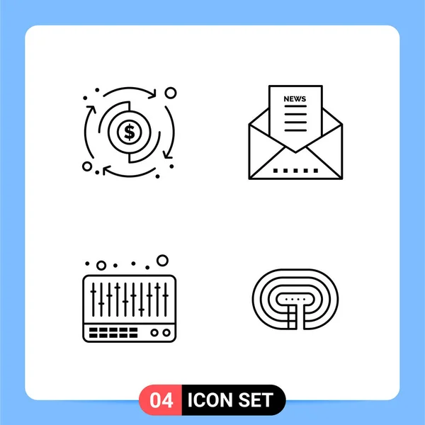 Set of 25 Universal Business Icons Vector — Stock Vector