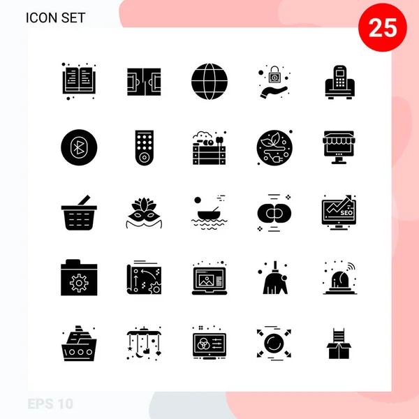 Set of 25 Universal Business Icons Vector — Stockový vektor