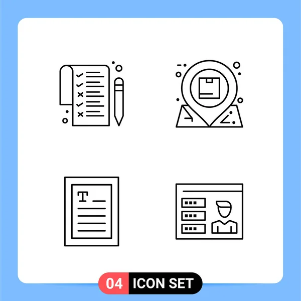 Conjunto Iconos Creativos Universales Simplemente Vector Ilustraciones Para Aplicaciones Web — Vector de stock