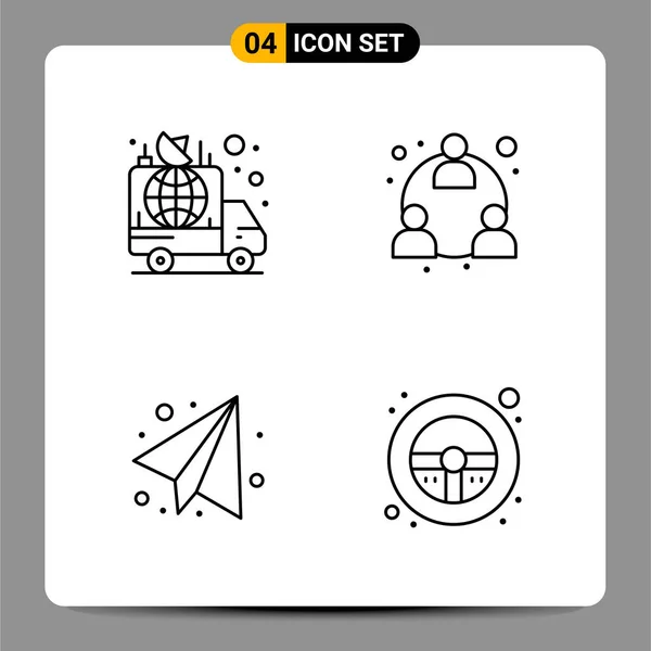 Conjunto Iconos Creativos Universales Simplemente Vector Ilustraciones Para Aplicaciones Web — Vector de stock