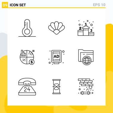 Evrensel yaratıcı simgeler kümesi, web ve mobil uygulamalar ve projeler için basit vektör illüstrasyonları  