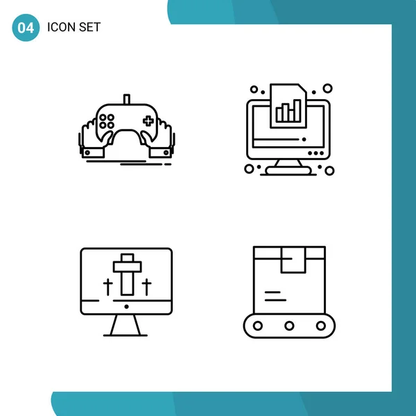 Conjunto Ícones Criativos Universais Simplesmente Vetor Ilustrações Para Web Aplicativos — Vetor de Stock