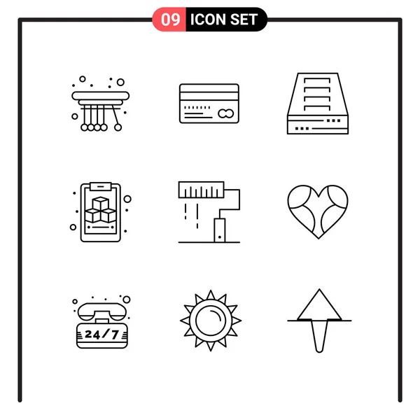 Conjunto de 16 iconos universales Vector de negocios — Archivo Imágenes Vectoriales