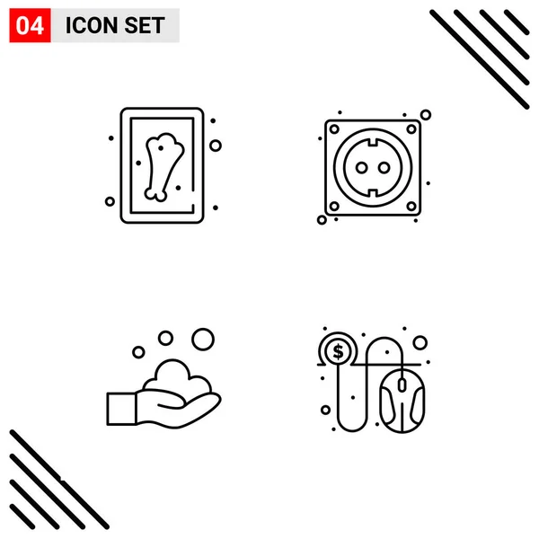 Conjunto Iconos Creativos Universales Simplemente Vector Ilustraciones Para Aplicaciones Web — Vector de stock