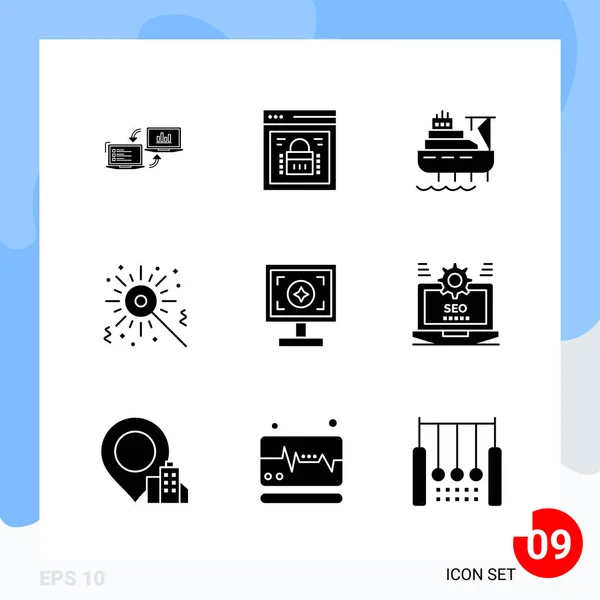 Conjunto Iconos Creativos Universales Simplemente Vector Ilustraciones Para Aplicaciones Web — Archivo Imágenes Vectoriales