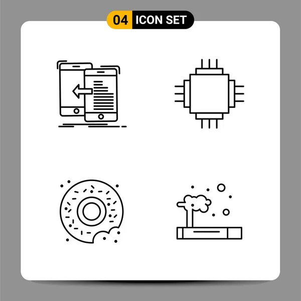 Set Universeller Kreativer Symbole Einfach Vektorillustrationen Für Web Und Mobile — Stockvektor