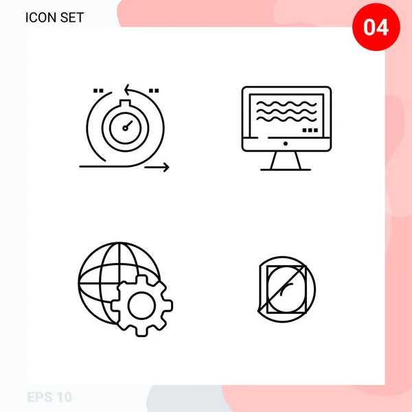 Set de 25 iconos de negocio universales Vector — Vector de stock