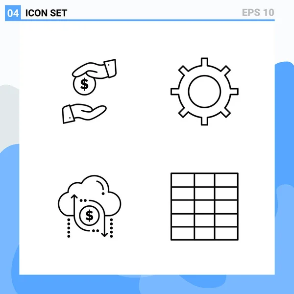 Set Universal Creative Icons Simply Vector Illustrations Web Mobile Apps — Stock Vector