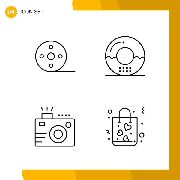 Set Universal Creative Icons Simply Vector Illustrations Web Mobile Apps — Stock Vector