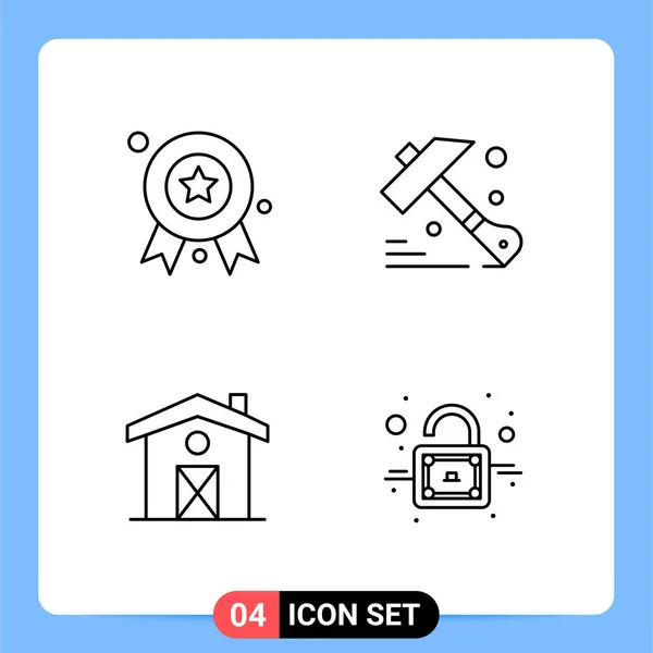 Conjunto Iconos Creativos Universales Simplemente Vector Ilustraciones Para Aplicaciones Web — Vector de stock