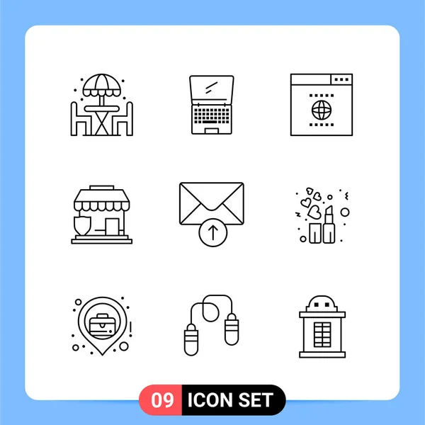 Conjunto Iconos Creativos Universales Simplemente Vector Ilustraciones Para Aplicaciones Web — Vector de stock