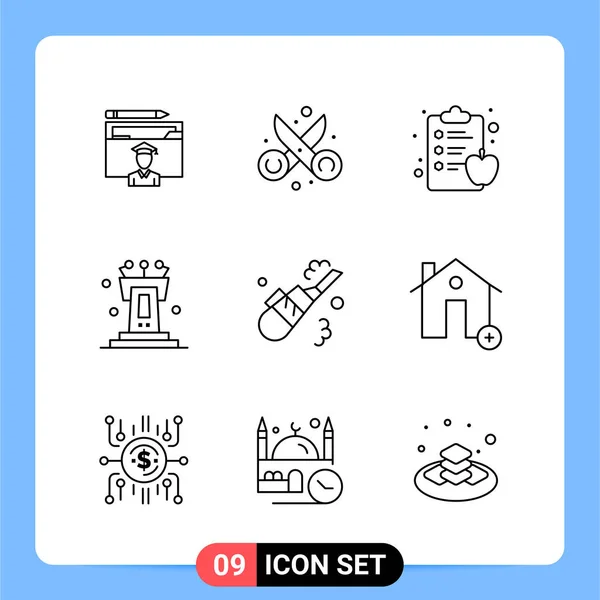 Conjunto Iconos Creativos Universales Simplemente Vector Ilustraciones Para Aplicaciones Web — Archivo Imágenes Vectoriales