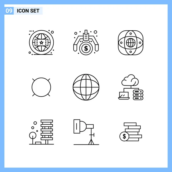 Set Universal Creative Icons Simply Vector Illustrations Web Mobile Apps — Stock Vector