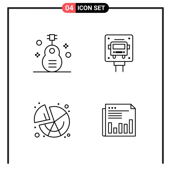 Conjunto Iconos Creativos Universales Simplemente Vector Ilustraciones Para Aplicaciones Web — Vector de stock