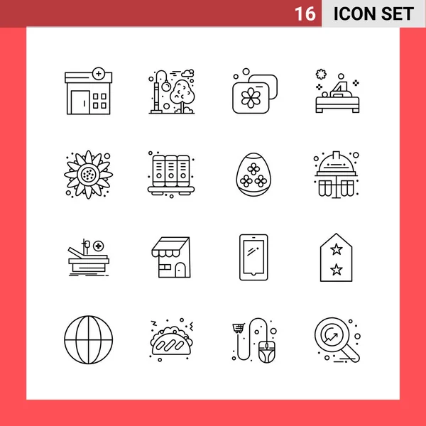 Conjunto Iconos Creativos Universales Simplemente Vector Ilustraciones Para Aplicaciones Web — Vector de stock