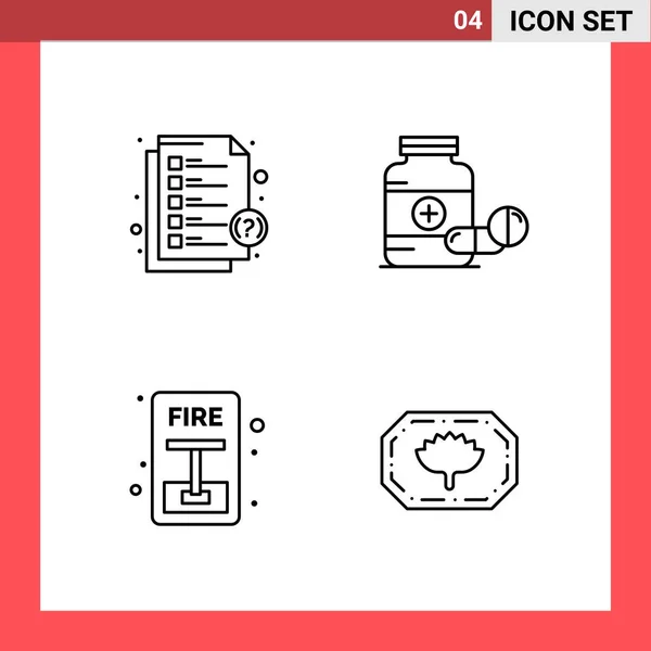 Set Universeller Kreativer Symbole Einfach Vektorillustrationen Für Web Und Mobile — Stockvektor