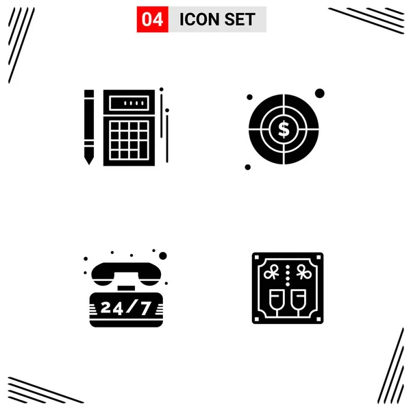 Conjunto Iconos Creativos Universales Simplemente Vector Ilustraciones Para Aplicaciones Web — Vector de stock