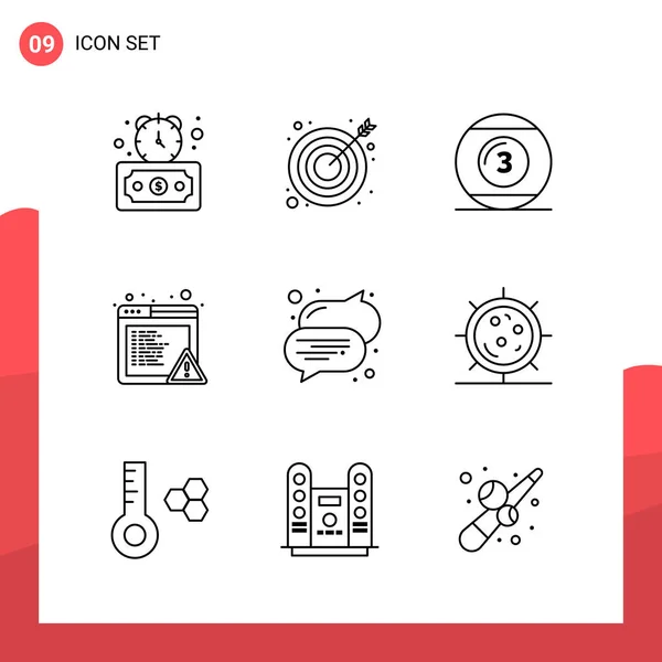 Conjunto Iconos Creativos Universales Simplemente Vector Ilustraciones Para Aplicaciones Web — Vector de stock