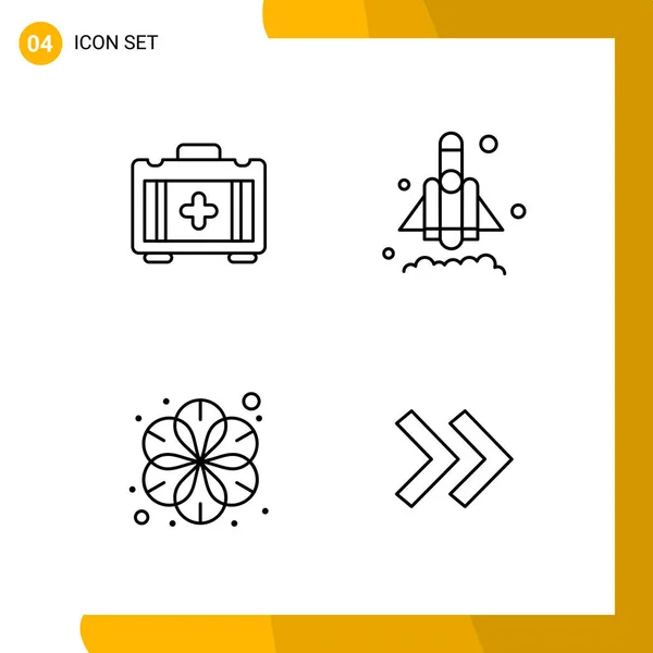 Set Universal Creative Icons Simply Vector Illustrations Web Mobile Apps — Stock Vector