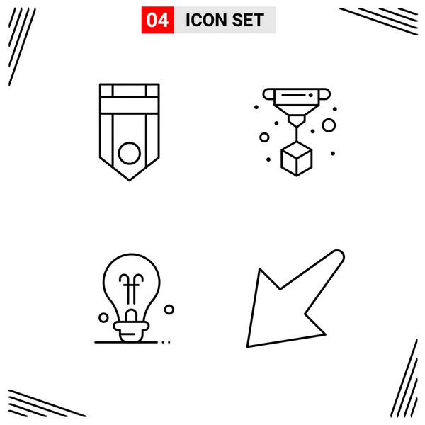 Set Universal Creative Icons Simply Vector Illustrations Web Mobile Apps — Stock Vector