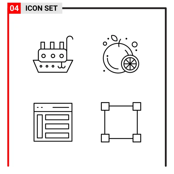 Set Universal Creative Icons Simply Vector Illustrations Web Mobile Apps — Stock Vector