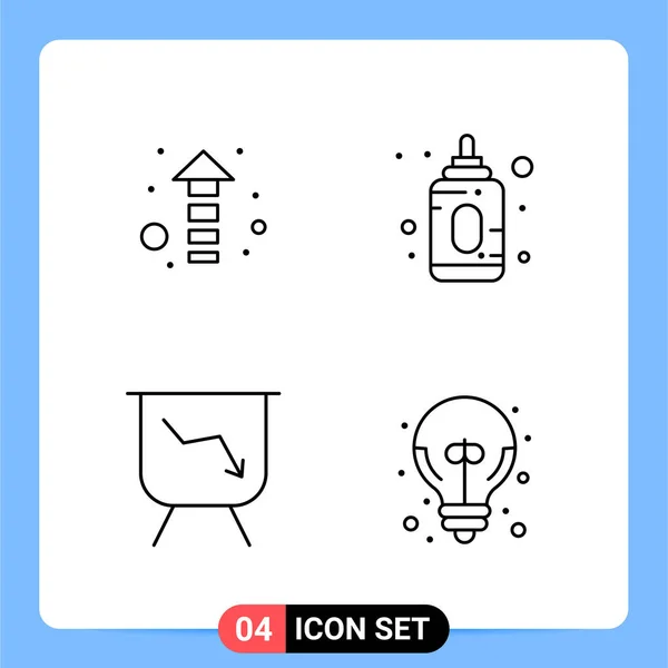 Conjunto Iconos Creativos Universales Simplemente Vector Ilustraciones Para Aplicaciones Web — Archivo Imágenes Vectoriales